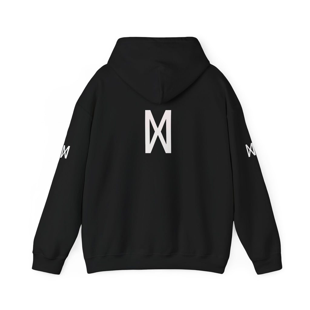 MaxElectra Logo Hoodie — Minimal Black Streetwear Pullover