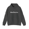 MaxElectra Logo Hoodie — Minimal Black Streetwear Pullover