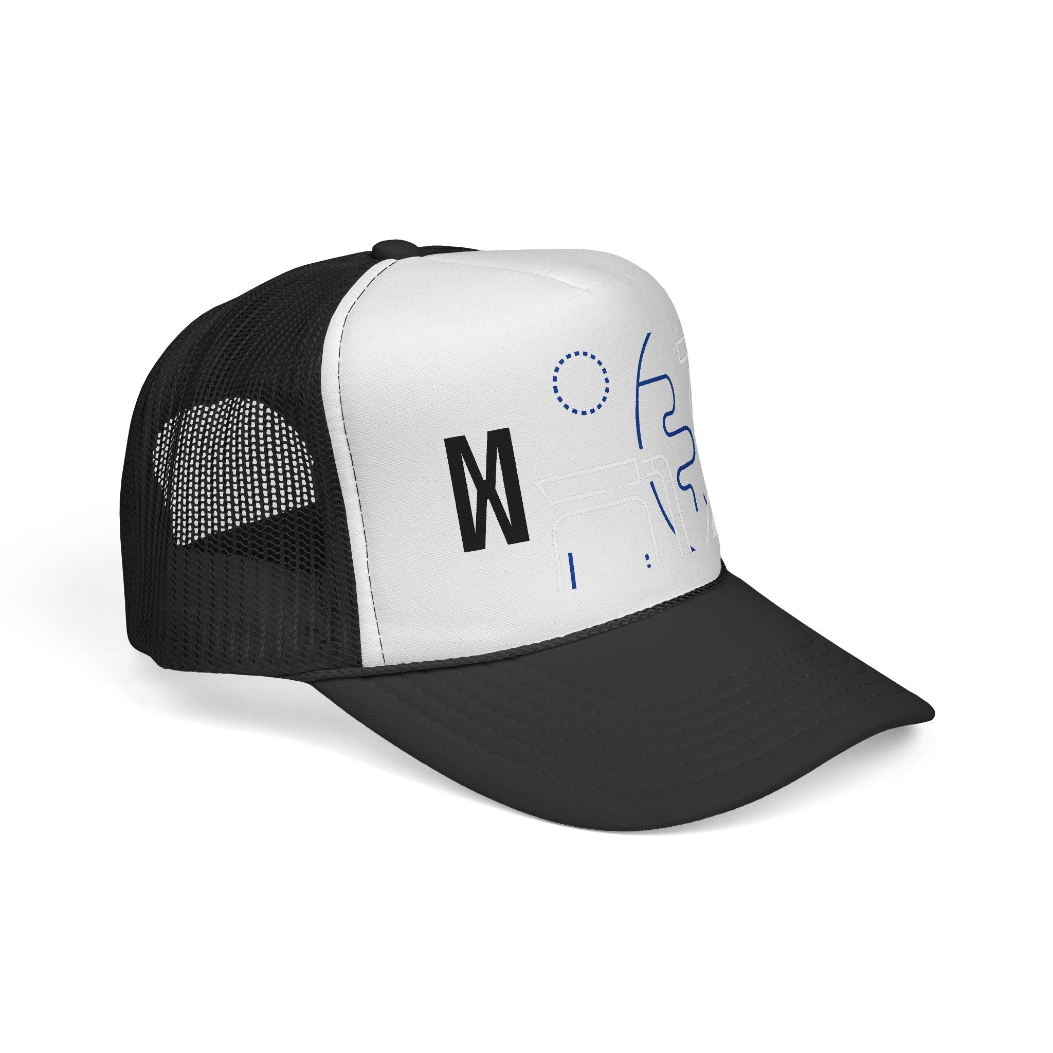 Trucker Cap — Minimalist Tech Symbols Mesh Hat