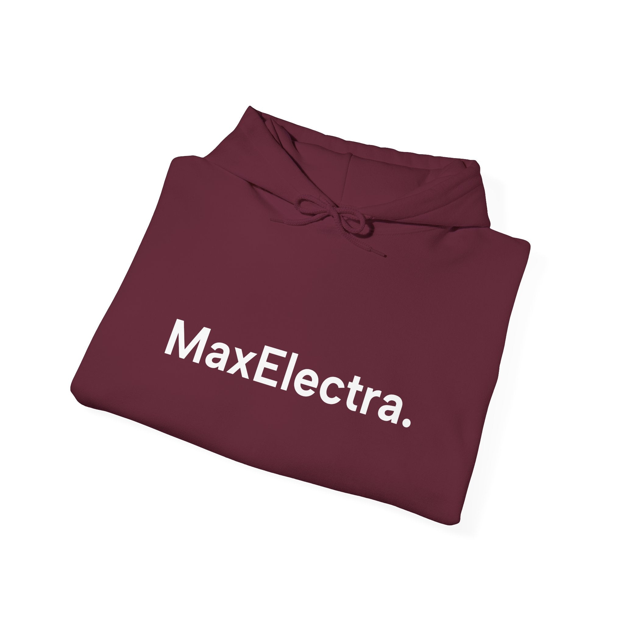 MaxElectra Logo Hoodie — Minimal Black Streetwear Pullover